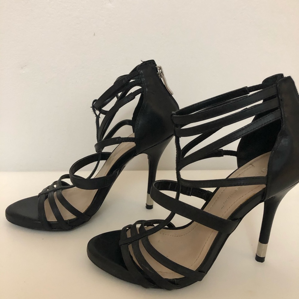 BCBG black high heels sandals